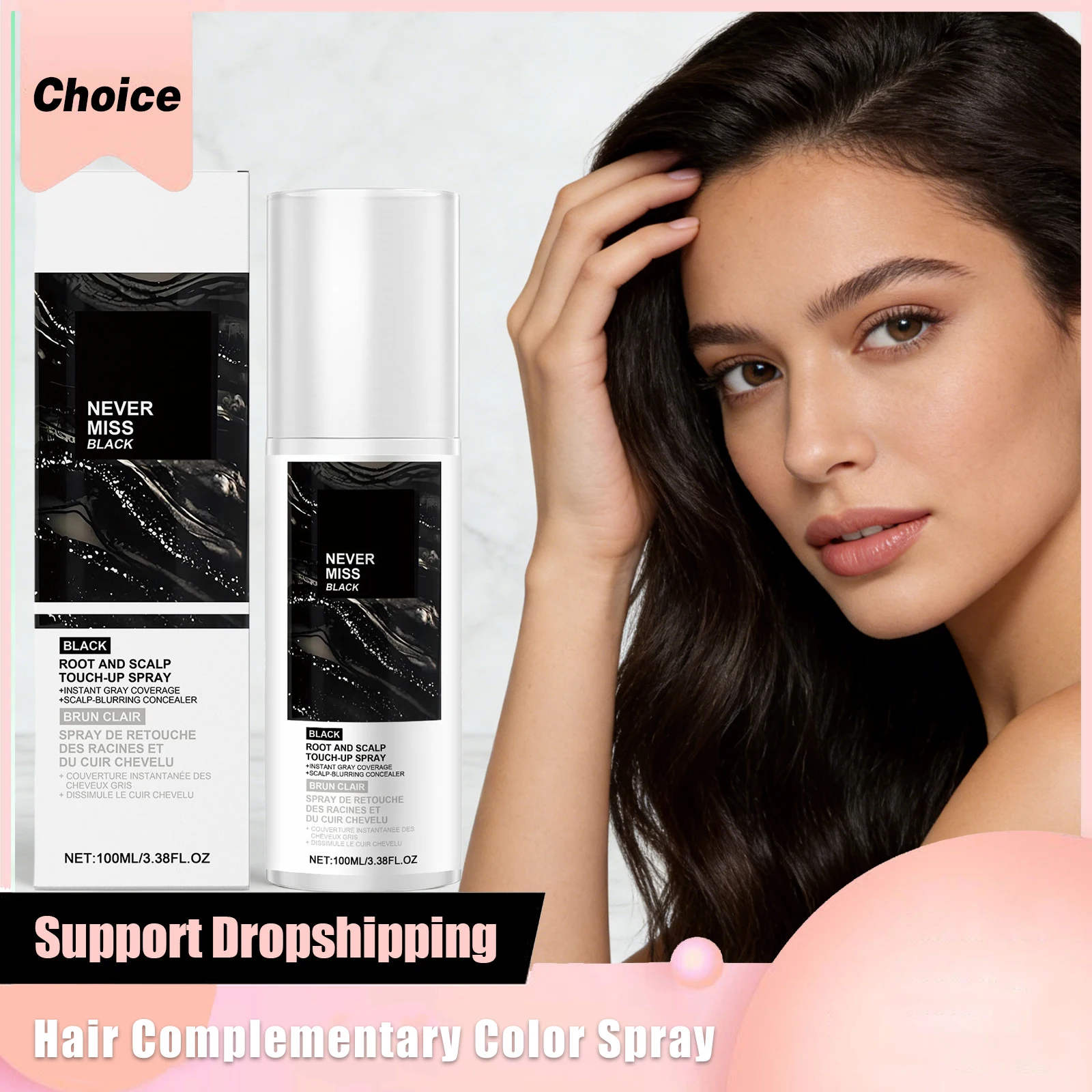 

Hair Color Spray Temporary Instant Hair Salon Deep Hydrate Waterproof Quickly Apply Improve Texture Adds Shine Hair Dyeing Spray