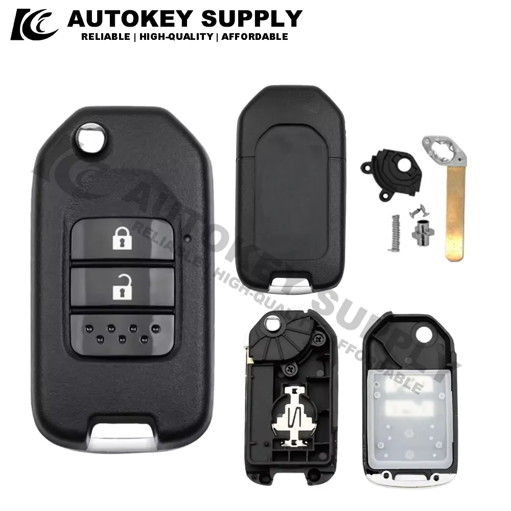 Autokeysupply 2/3/4 Buttons Modified Remote Flip Key Shell For Honda