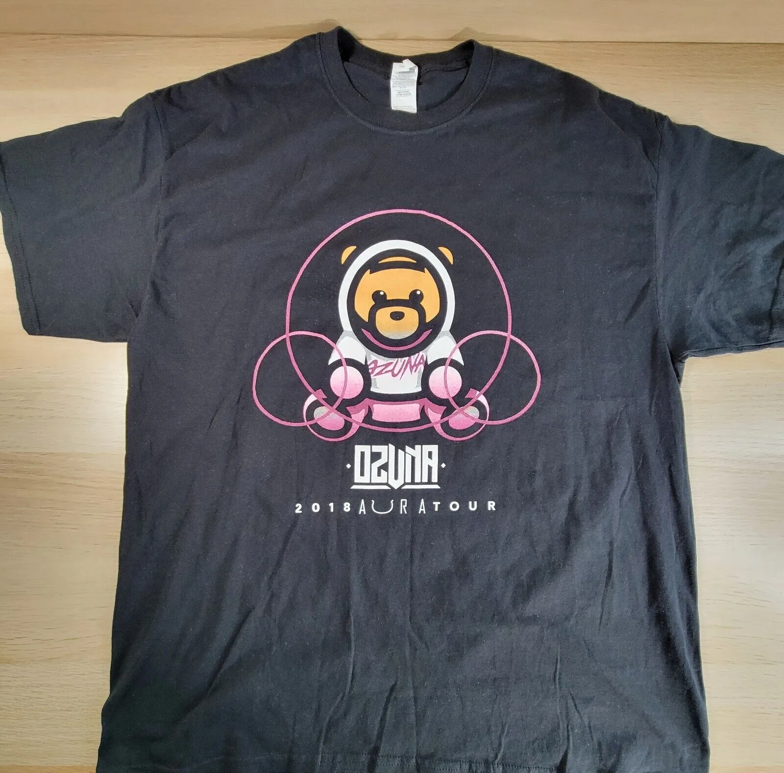 Ozuna Bear Reggaeton Regueton Trap T Shirt XL Concert Tour 2018 Double Sided