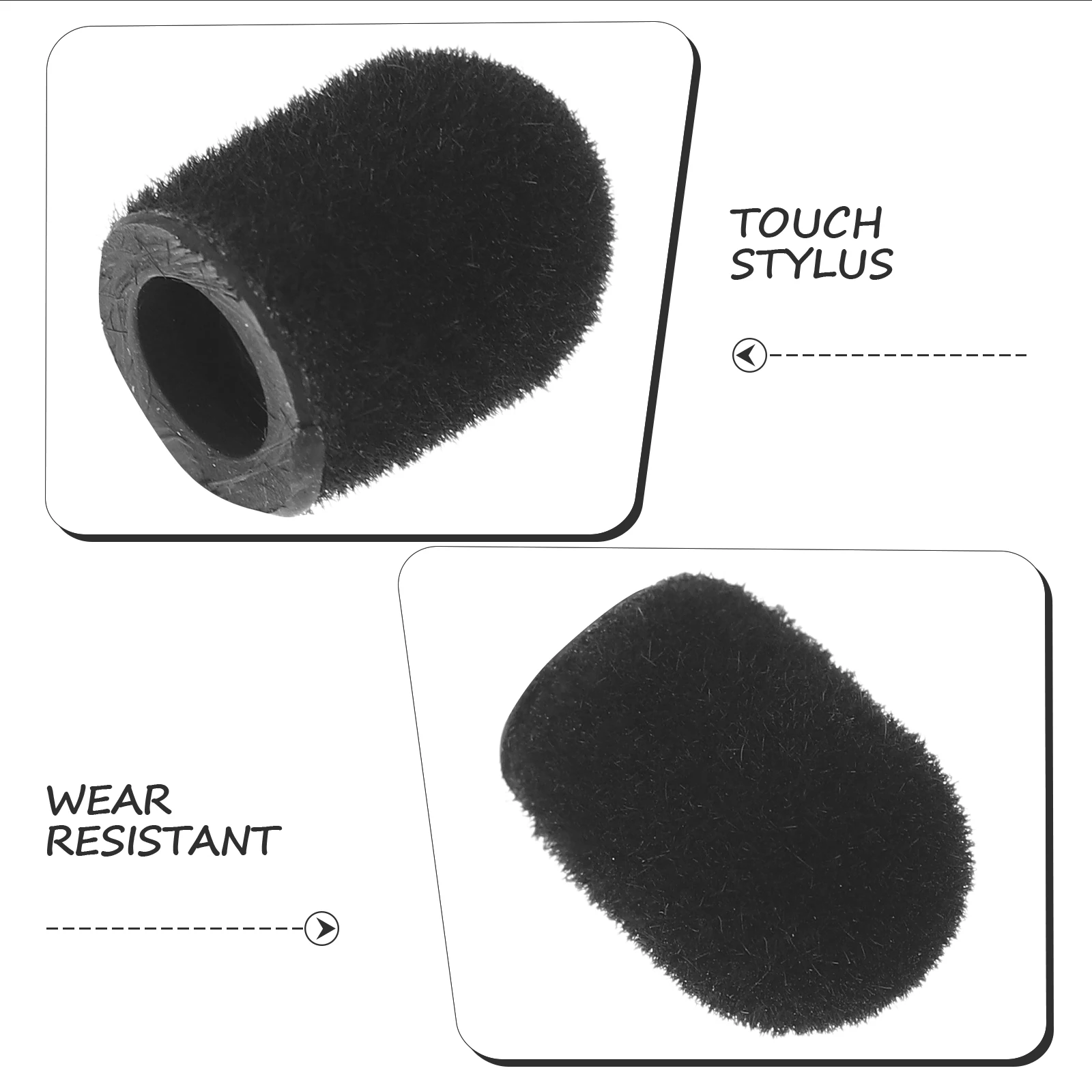 

5Pcs Premium Felt Stylus Tips Replacement Touch Screen Pen Tips Accurate Responsive Control for All Capacitive Devices Easy to