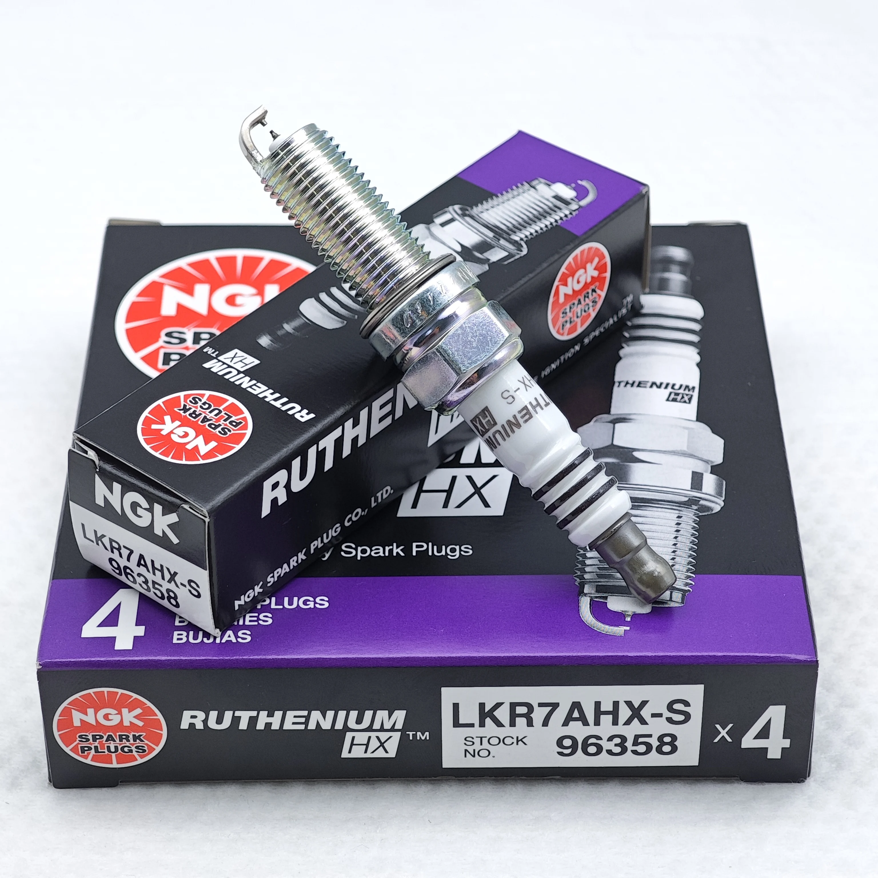 4pcs NGK Ruthenium Spark Plug LKR7AHX-S 96358