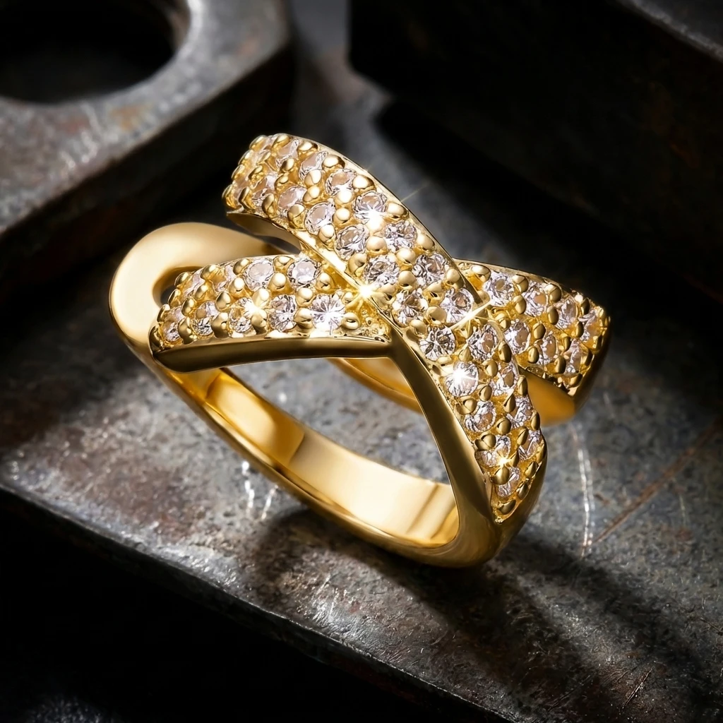 

Minimalist Gold Color Criss Cross CZ Ear Cuff for Women Delicate Cubic Zirconia Pave Fake Cartilage Piercing Luxury Jewelry Gift