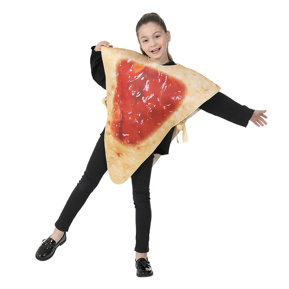 

Halloween Pizza Cosplay Cute Green Salad Food Shape Set Party Funny Costume Carnival Jumpsuit Stage Performance Overclothes