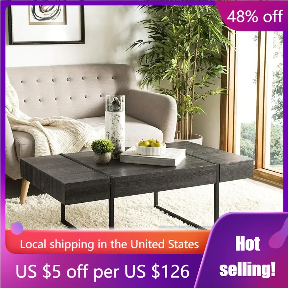 Home Modern Rustic Black Coffee Table Furniture Coffe Table Set Coffee Tables Luxury Design Living Room Furniture Mesas Serving