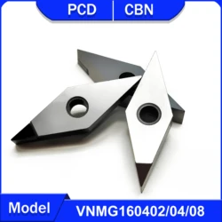 2PCS CBN turning tool VNMG160402 VNMG160404 VNMG160408 for hard steel and cast iron PCD tool processing copper and aluminum VNMG