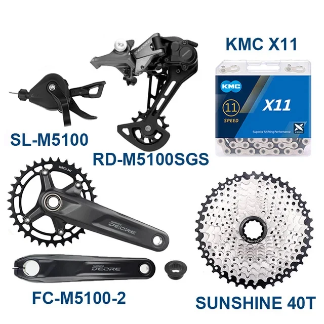 SHIMANO Deore M5100 11 Speed crankset 32T 34T 36T Groupset Shifter