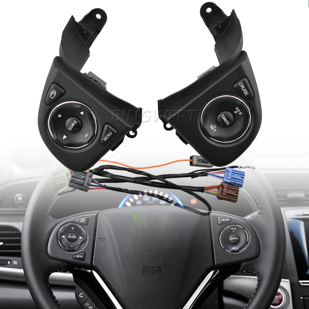 

For Honda CRV 2012 2013 2014 2015 2016 Audio Radio Remote Cruise Control Button Steering Wheel Control Switch 35880-T0A-A11