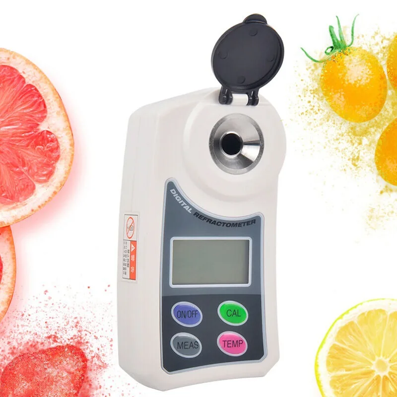 1pcs Refractometer, sugar analyzer, sugar content detector, food mois-ture and sweet-ness concentration measurement 0-55%