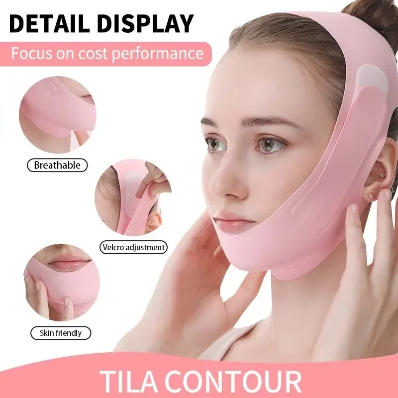 Breathable Face Slimming Band Women V-Line Face Shaper Chin Cheek Lift Up Belt Anti Wrinkle Facial Massage Strap Skin Care Tools