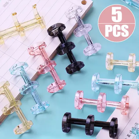 Raccoglitore per libri a fogli mobili a 3 fori, album fotografico artigianale, clip per album, raccoglitori ad anelli a spirale regolabili, materiale scolastico, cancelleria