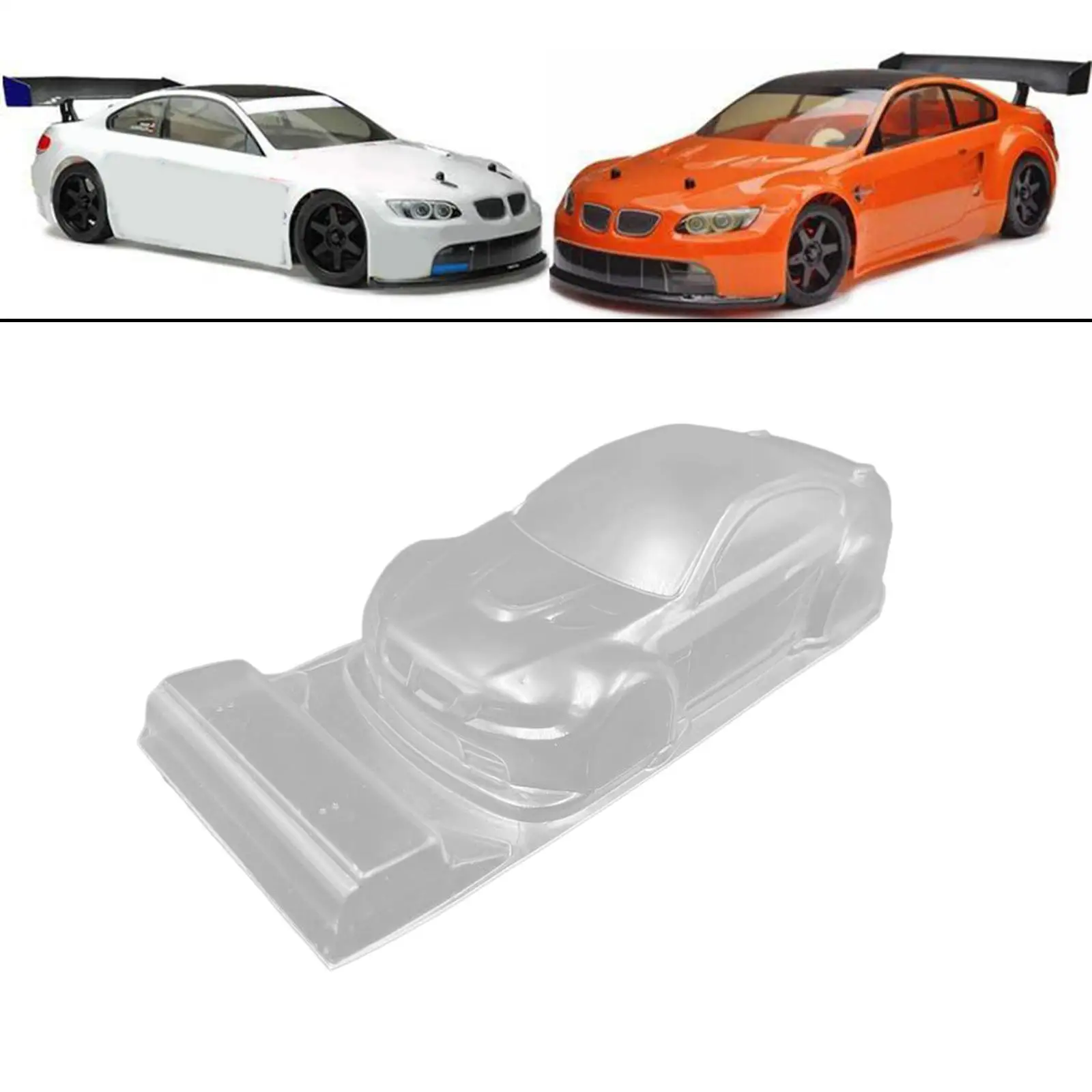 Unpainted 1/28 RC Drift Cars Shell, 1:28 RC Body Shell, Durable 98mm Shell Housing for RC Car 98mm Wheelbase Car Shell