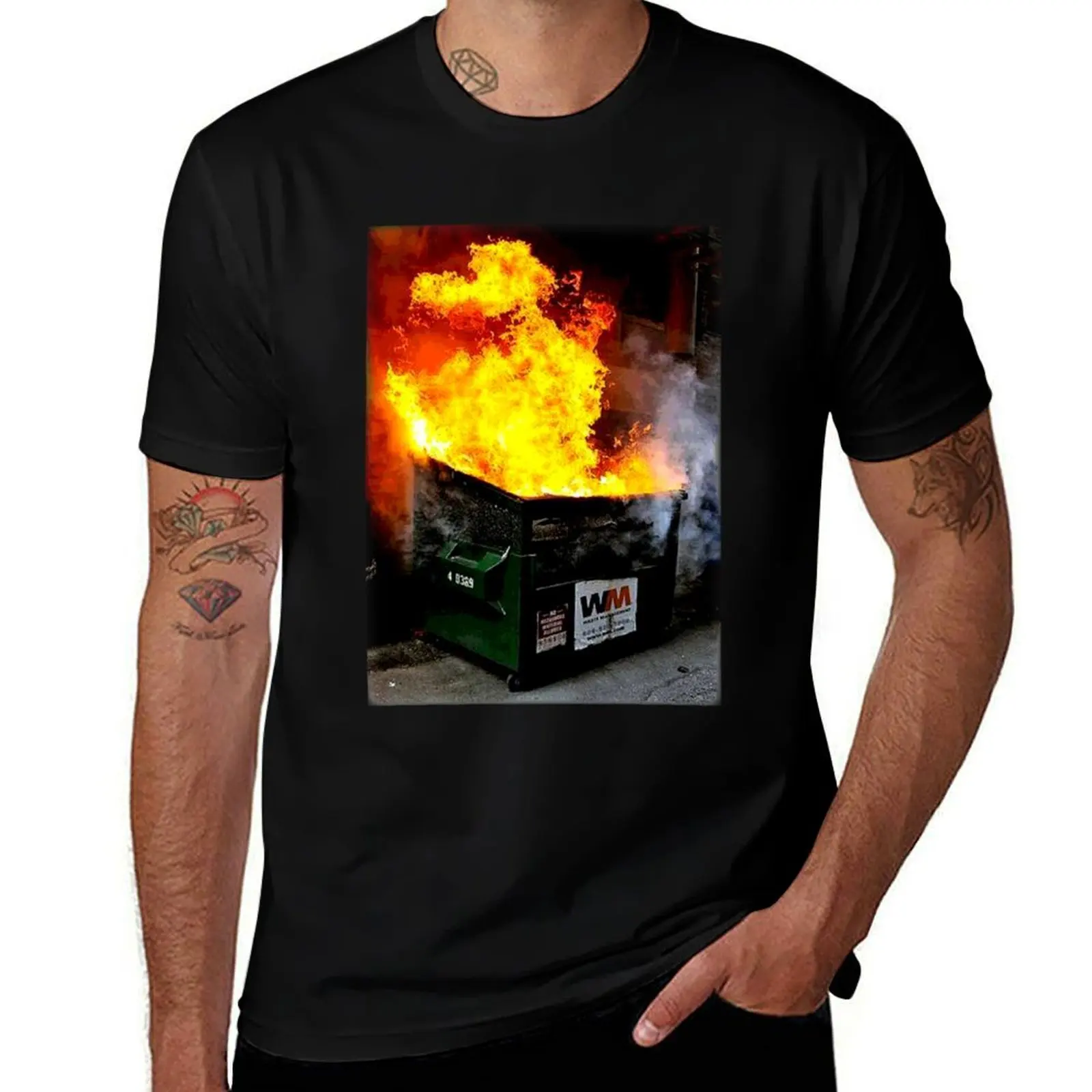 

Dumpster Fire T-Shirt boys animal print blanks plus size tops mens fashion