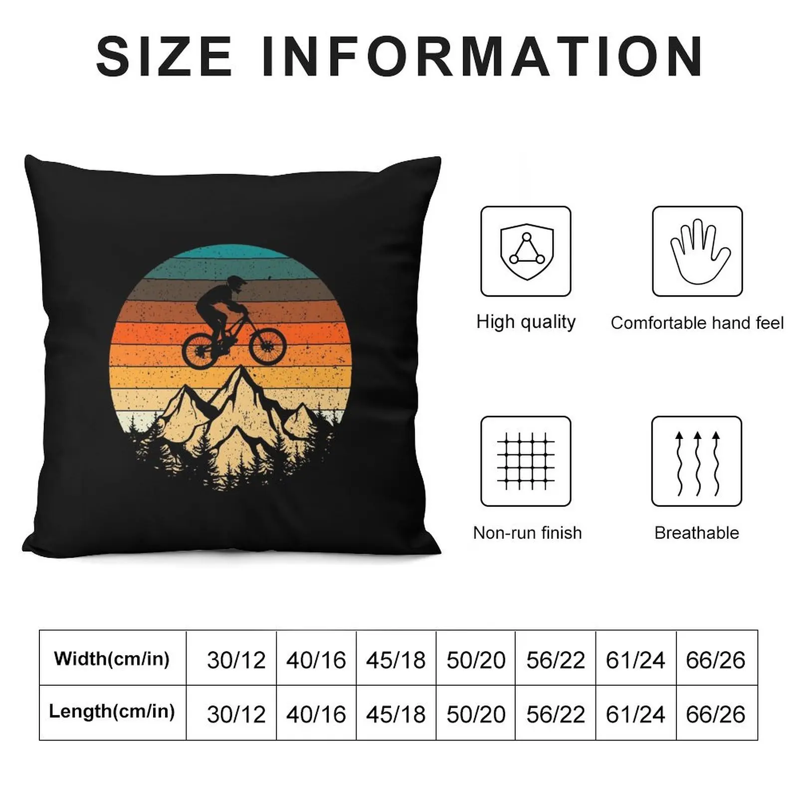 Mountainbike Downhill Retro Vintage Gift Throw Pillow Room decorating items christmas pillowcases pillow