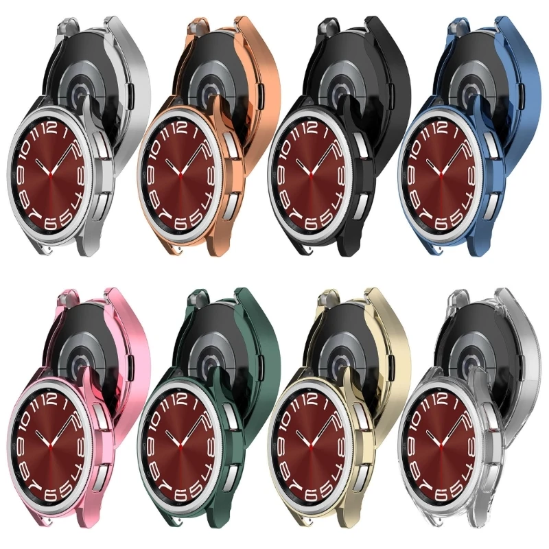 เคสป้องกันหน้าจอสำหรับ Samsung Galaxy WATCH 6 Classic, เคสขนาด43มม./47มม. ปกป้องเต็มกรอบกันชน TPU