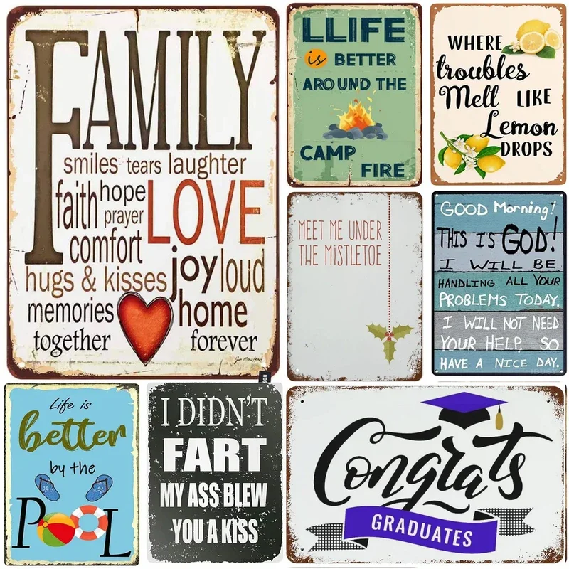 Retro Everything Is Going To Be Ok Craft Positive Inspiration Vintage Metal Signs for Cafe Bar Pubs Wall Decorative