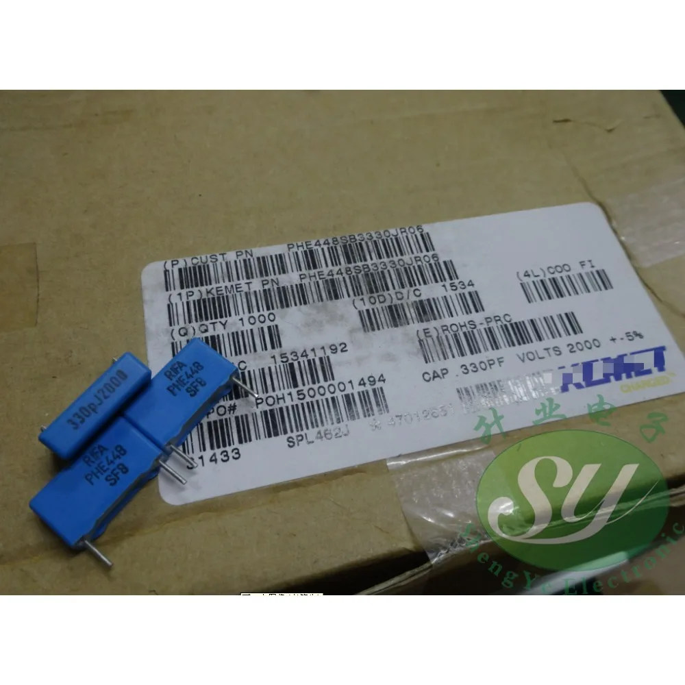 

10PCS PHE448 0.00033uf/2000v 0.33nf 330pf 331 Brand new 15mm film capacitor