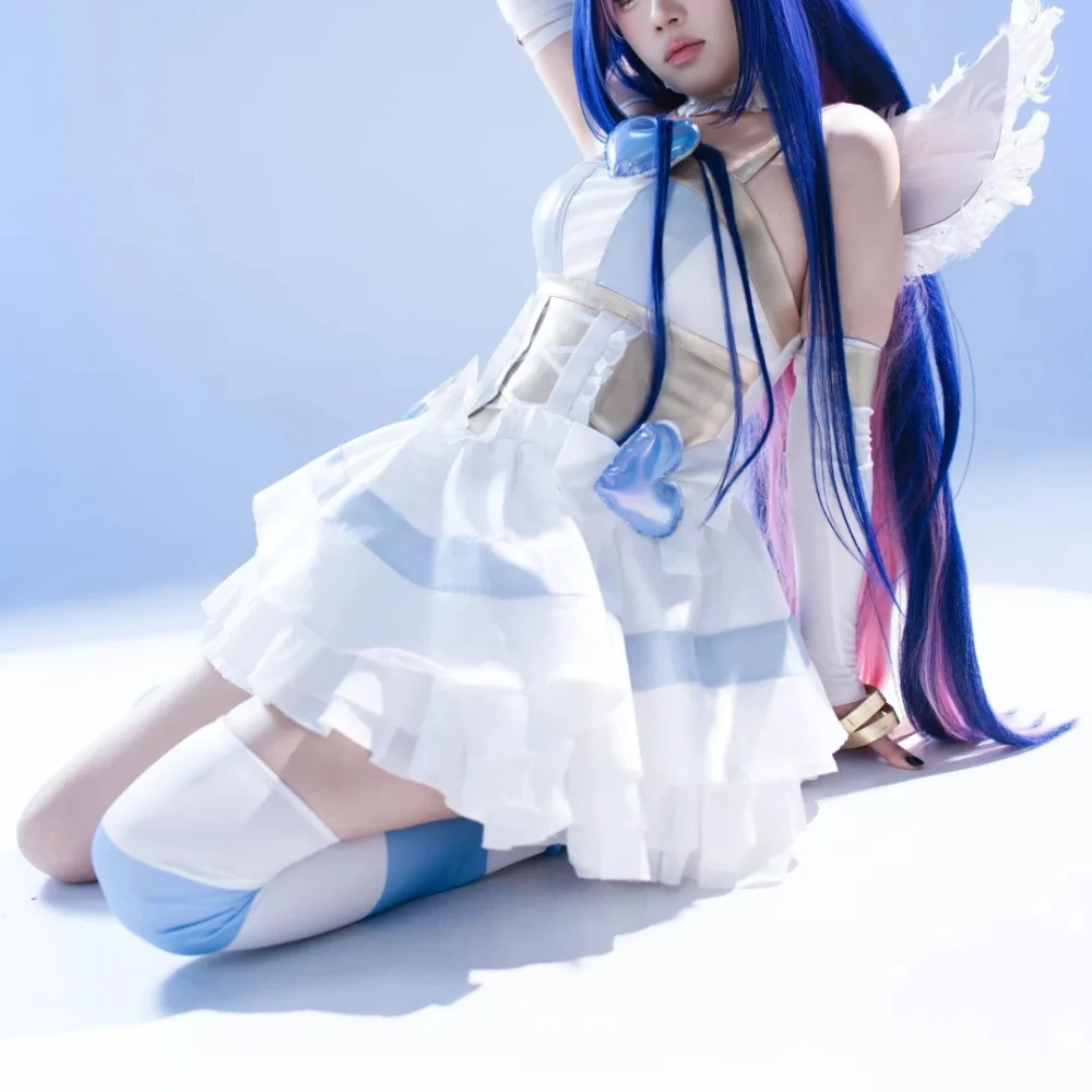 Anime Stocking Anarchy Costume Stocking Cosplay Costume for Women Girls Dress Female Disguise Halloween Party blue costume