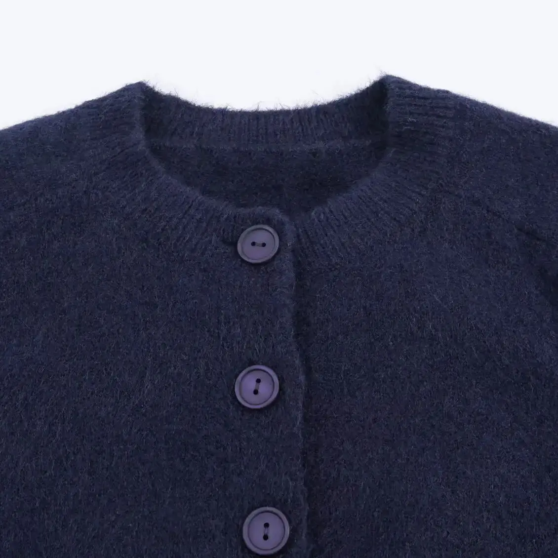 DiYIG WOMAN هو منتج جديد لخريف 2025. إنها سترة صوفية محبوكة بأكمام طويلة بلون موحد وأكمام طويلة. #4