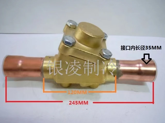 Check valve refrigeration central air conditioning cold storage freezer equipment anti-return stop valve single-phase valve 35MM