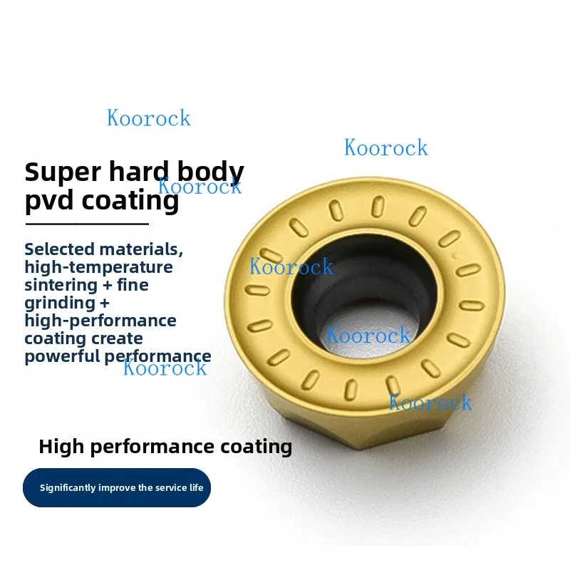 Round Milling Insert RPMT1204 Series R6, High Temp Wear Resistant, Tungsten Carbide for CNC Milling Machines