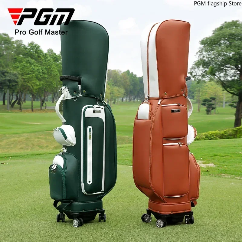 PGM New Golf Bag Women's Korean Style Trolley Bag Golf Waterproof Super Fiber Four Wheels Can Be Pushed/towed Flatly QB127