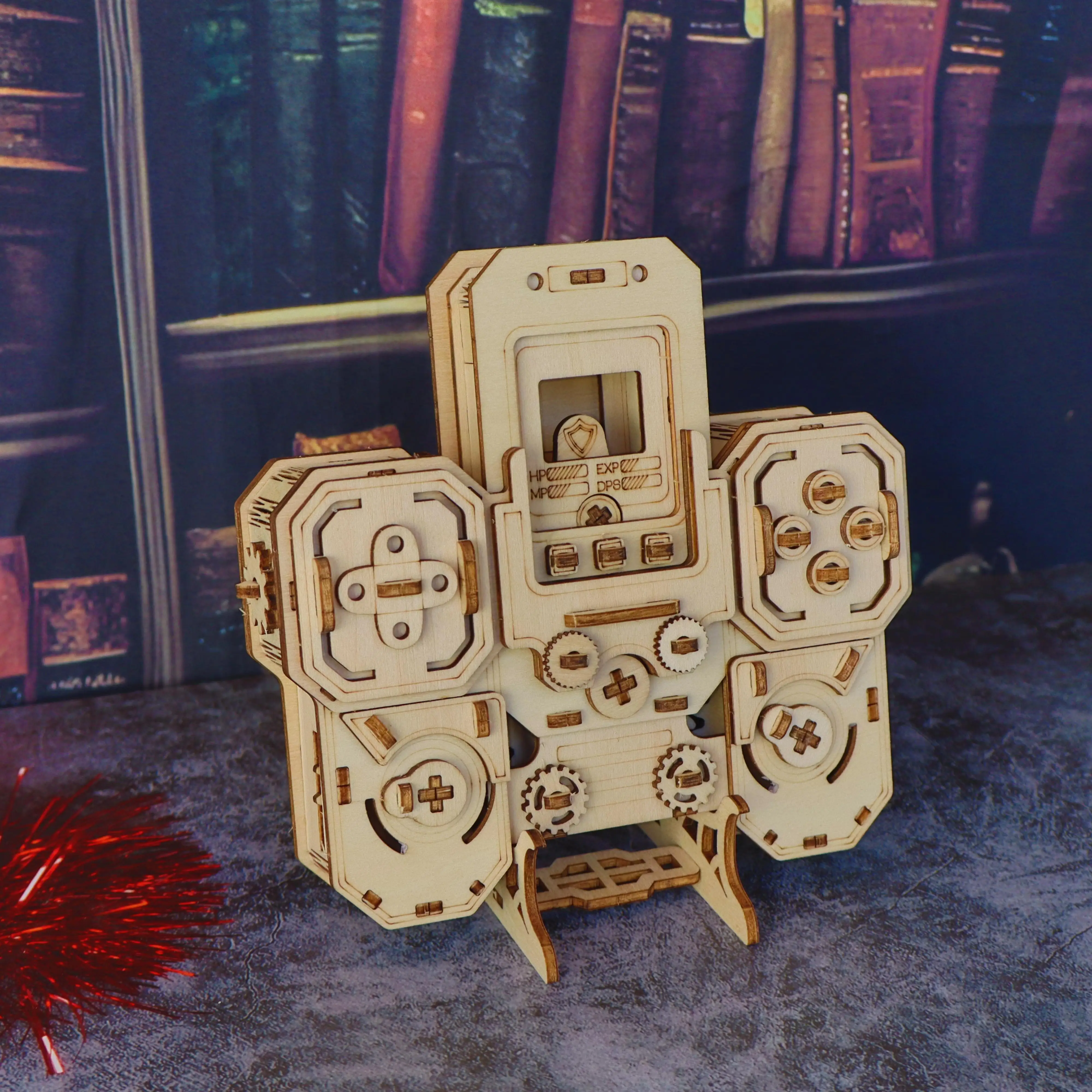 لوحة ألعاب ألغاز خشبية ثلاثية الأبعاد، لعبة تجميع يدوية إبداعية، نموذج موضوع لعبة الحنين، أورنام تفاعلية تعليمية بين الوالدين والطفل