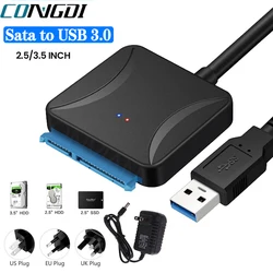 USB 3.0 To Sata 3 Adapter Converter Cable USB3.0 Hard Drive Converter Cable For Laptop Seagate WD 2.5 3.5 HDD SSD Cable Adapter