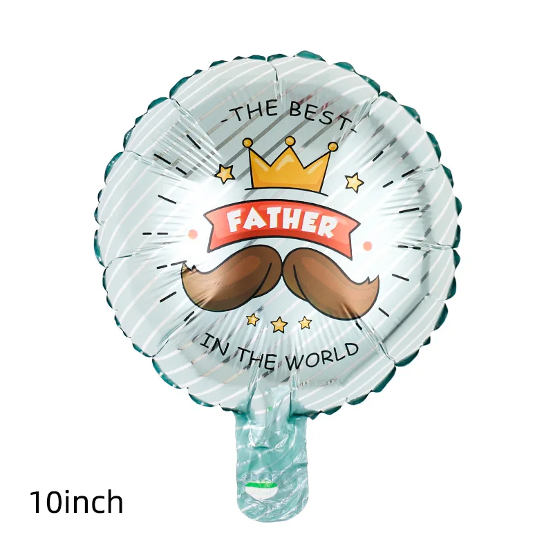 10pcs 10inch Happy Father\'s Day Foil Balloons Fathers Day Spanish Te Amo Papa Air Globos For Father Birthday Party Decorations