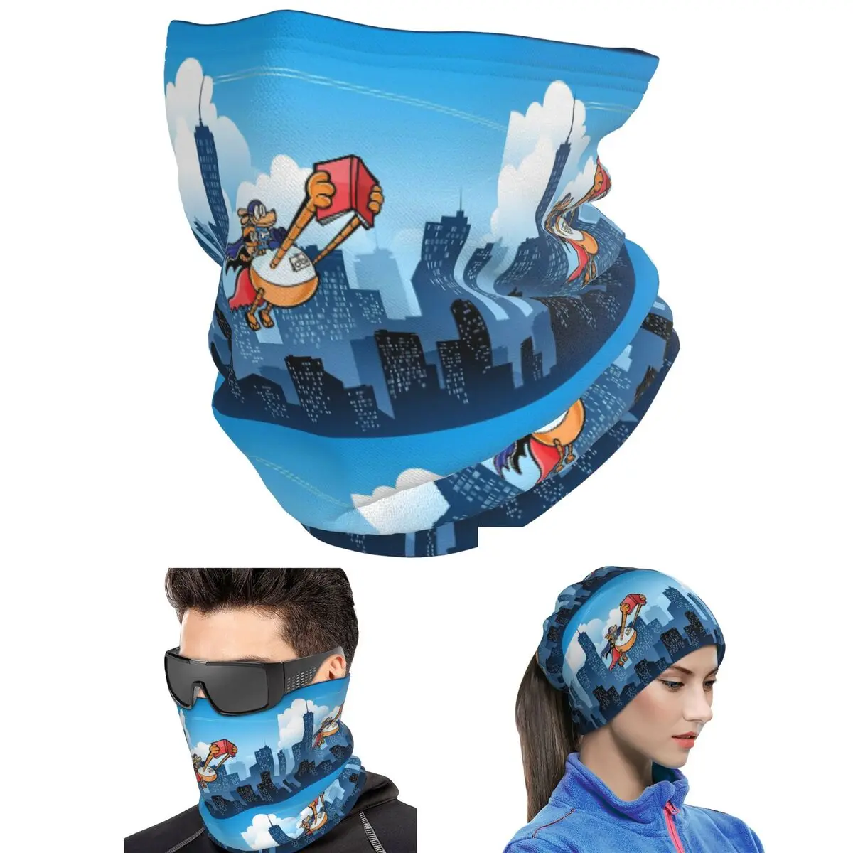 Dog Guy And Cat Child - Supa Buddies Bandana Neck Gaiter Printed Mask Scarf Multi-use Balaclava Unisex Adult Winter