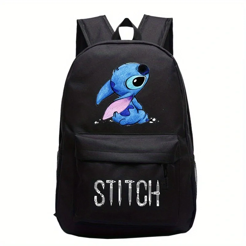 Disney Stitch Hot Stamping Patroon Rugzak, Gepersonaliseerde Rugzak Voor Studenten, Outdoor Reistas, Willekeurig Patroon