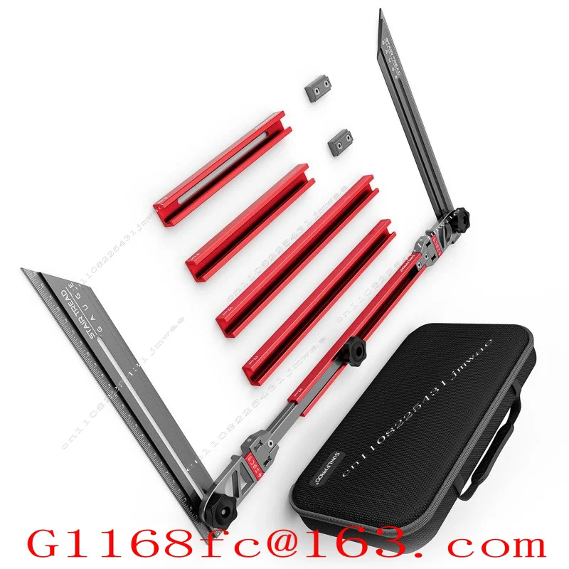 New Aluminum Alloy Stair Ruler Multifunctional Folding Ruler Home Tool Stair Tread Gauge