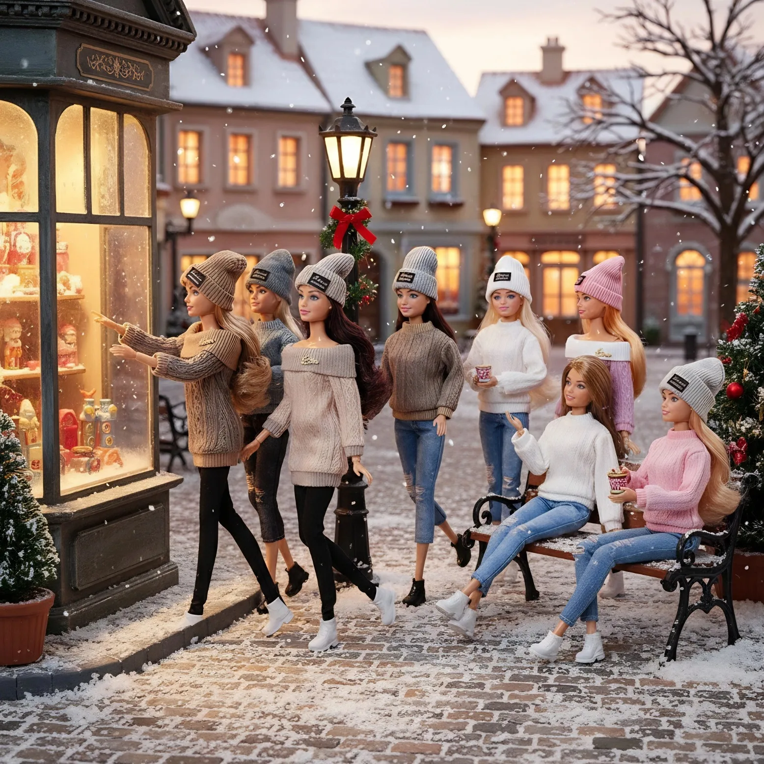 

Подходит для аксессуаров для кукольной одежды диаметром 30 см, модных свитеров, шапок, обуви, юбок, брюк, носков, комплекта, детский подарок