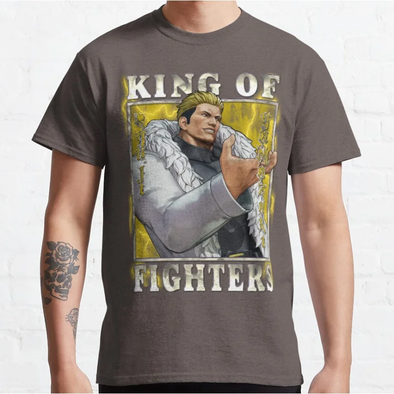 Wicked heretic Ryuji Yamazaki KOF King of Fighters 80s Video game Retro fighting videogames T-shirt men's Large size Adult Tops
