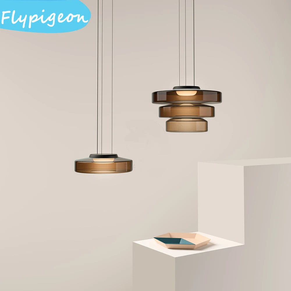 

Nordic Minimalist Glass Chandelier LED Pendant Light Art Creative Design for Restaurant Bedroom Living Room Bar Decor Lighting