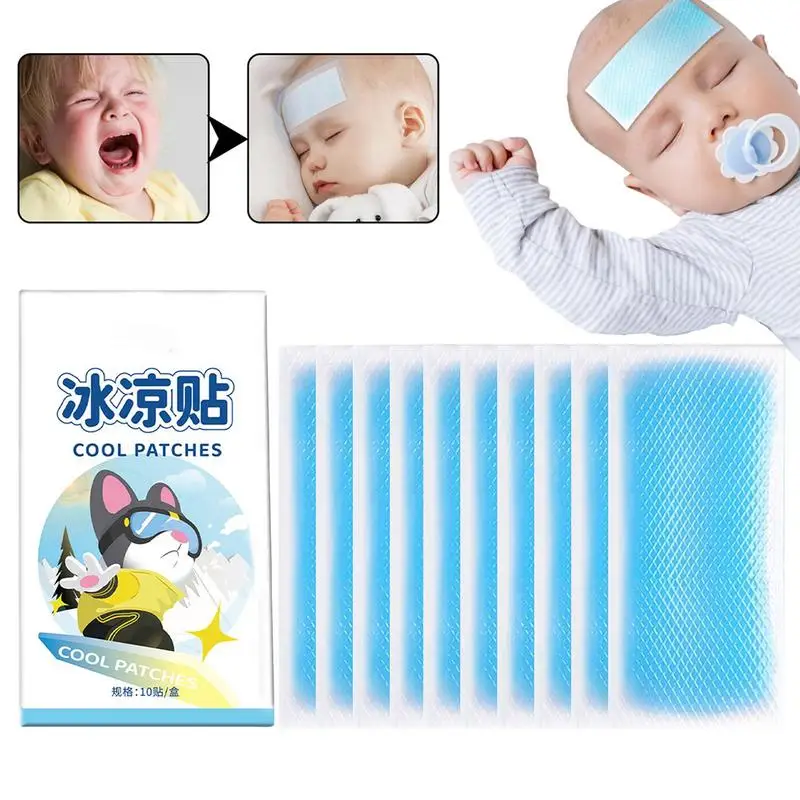 

Cooling Patches For Hot Weather Long-Lasting Instant Cool Pack Forehead Cooling Patch Portable Cooling Gel Pad Sports Cooling