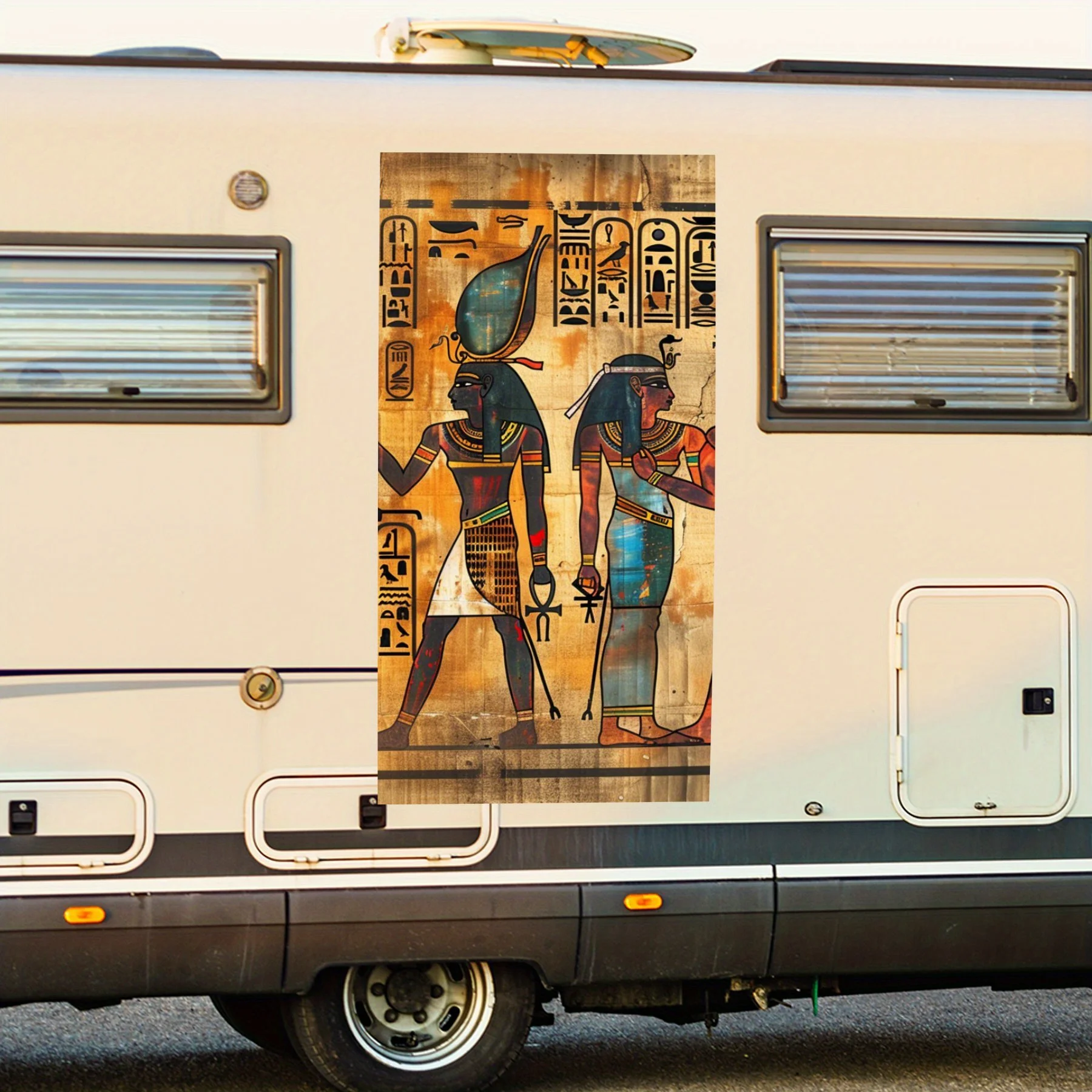 

Древние египетские фигурки искусства, виниловая наклейка на сторону моторики дома, водонепроницаемая самоклеящаяся виниловая наклейка на сторону th