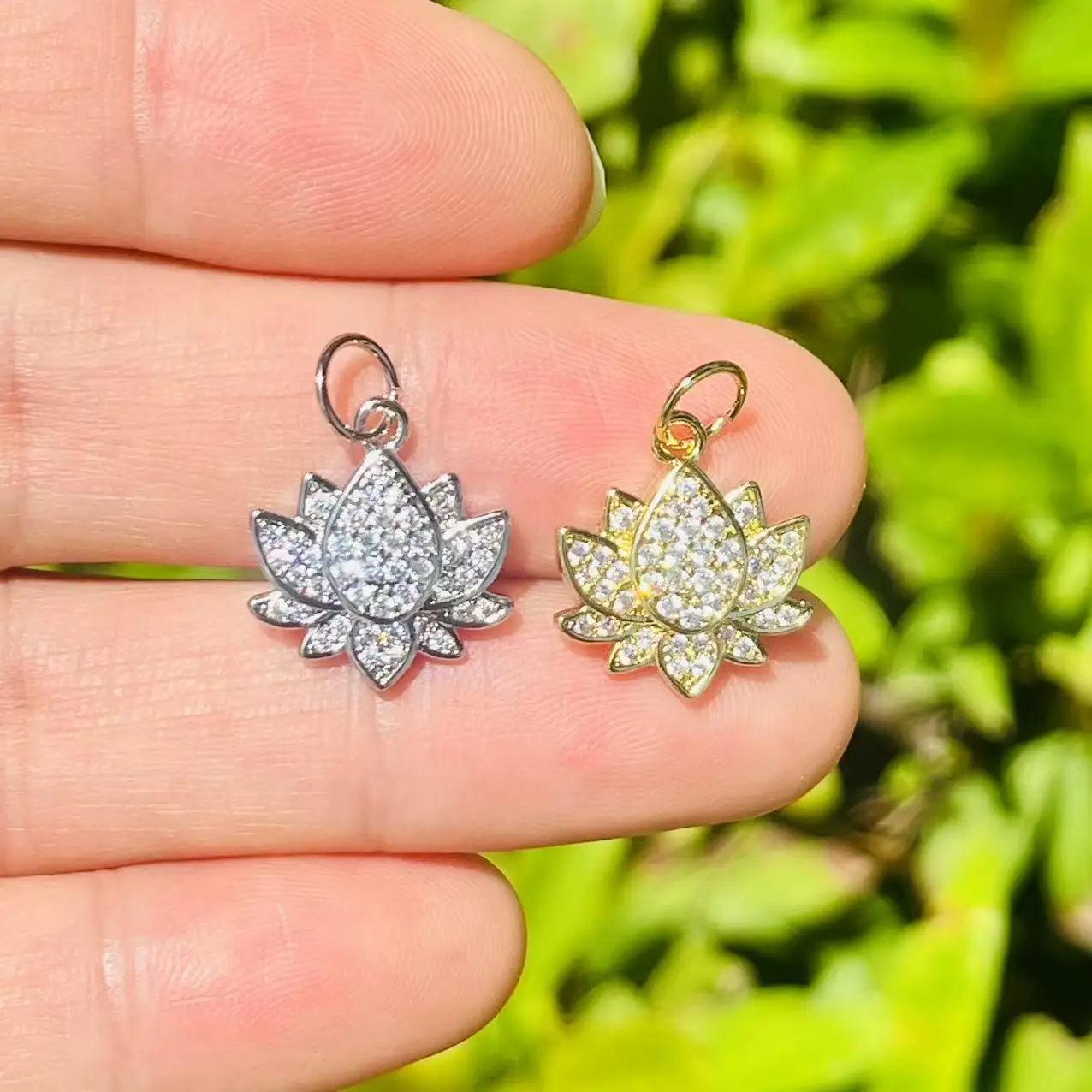 5 قطع الزركون تمهيد النحاس زهرة لوتس سحر النتائج مجوهرات للنساء اليدوية والمجوهرات سوار القرط قلادة الإبداعات