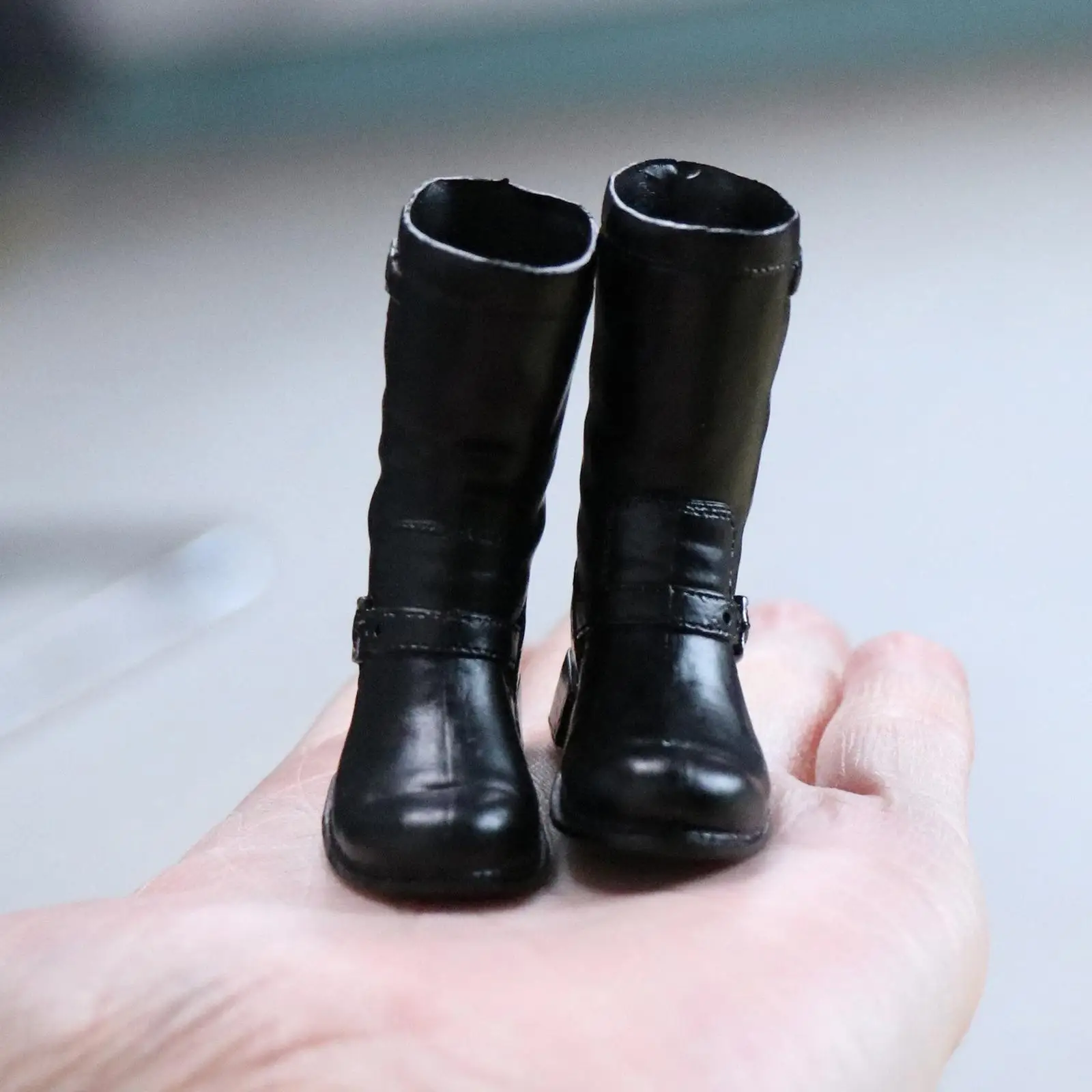 Custom Black 1/6 Boots for HT Toy 12in Men Soldier Action Figure Army Hobbyists Doll Model Accessory