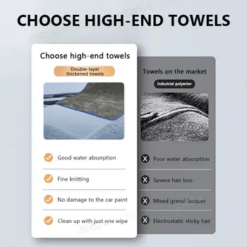 SEAMETAL 1200GSM 珊瑚絨豪華洗車超細纖維毛巾毛絨清潔擦車布 40x40/40x60/60x90厘米 8 最佳銷售 超細纖維毛巾 - №6
