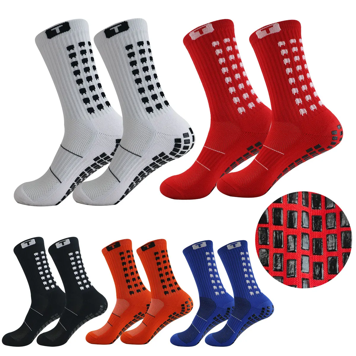 New Men Anti-Slip Football Socks High Quality Soft Breathable Thickened Sports Socks Running Cycling Hiking Women Soccer Socks