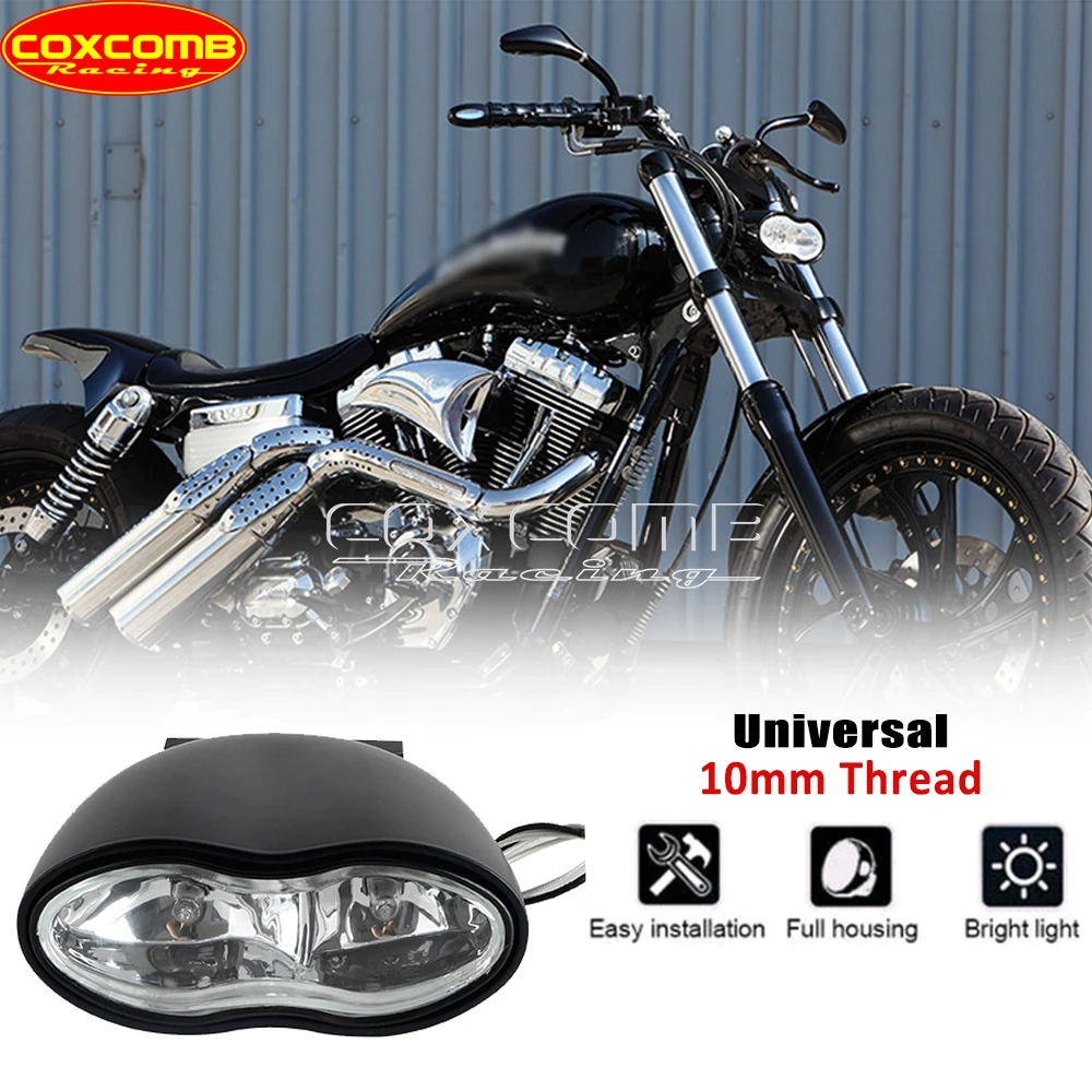 Motorcycle Dual Light Headlight ET Cyclops Headlamp For Kawasaki Z Ninja Vulcan Versys Suzuki GSX-S GSX-R Boulevard V-strom BMW