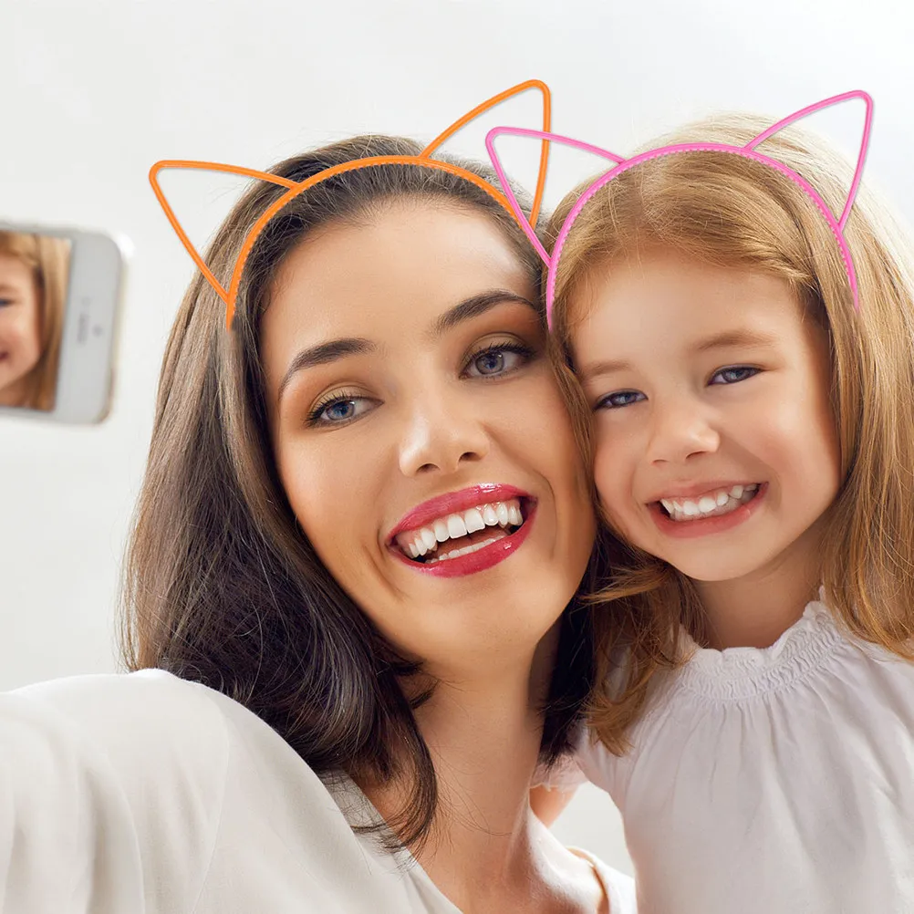 12Pcs Bunny Ear Headband Party Costume Hair Band Assorted Colors Funny Rabbit Ears Headwear Headbands