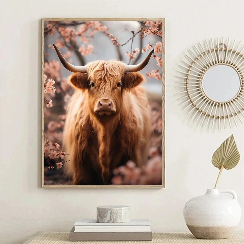 Scottish Highlanders   poster Animal Poster Scottish Cow Canvas Printing Wall  Decoration Hanging Picture Home Room Decor view 4