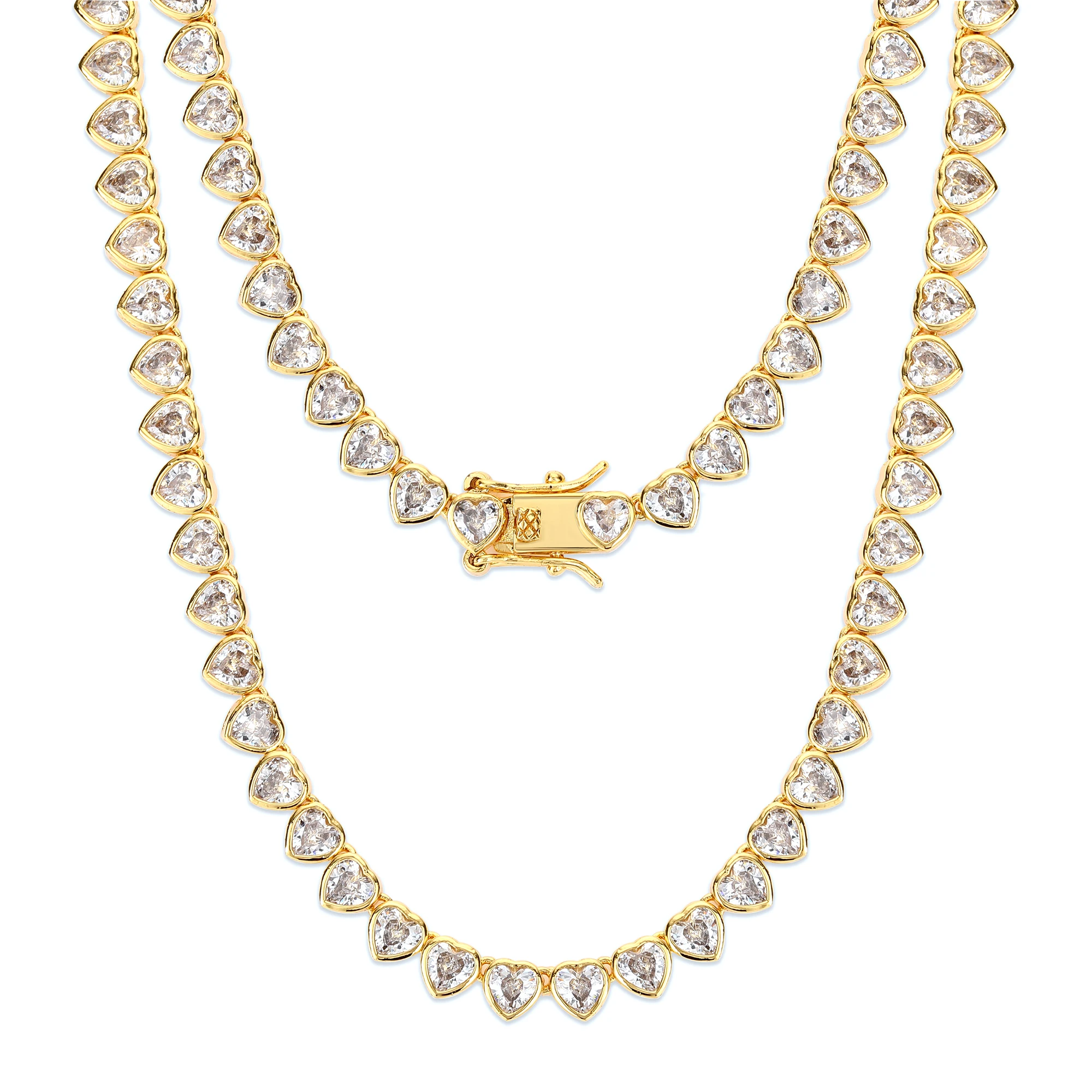 

Vientiane zircon necklace 18K gold plated heart-shaped women's gemstone jewelry