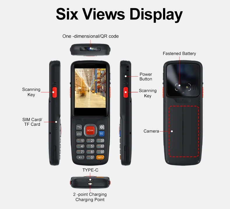CENAVA P28T China  2.8 Inch Pda Android 9 System With Digital Buttons for Warehouse Scan