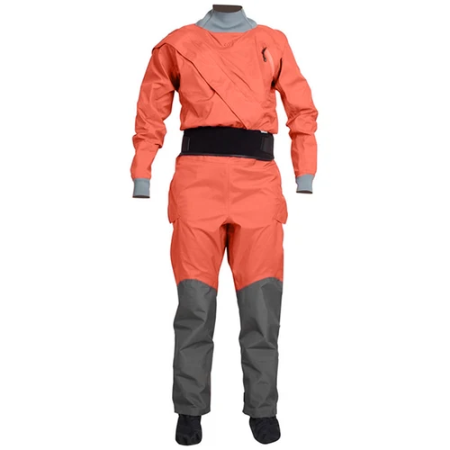 Traje seco de Kayak para mujer con junta de látex, traje seco para remar, impermeable, transpirable, 100% a prueba de agua