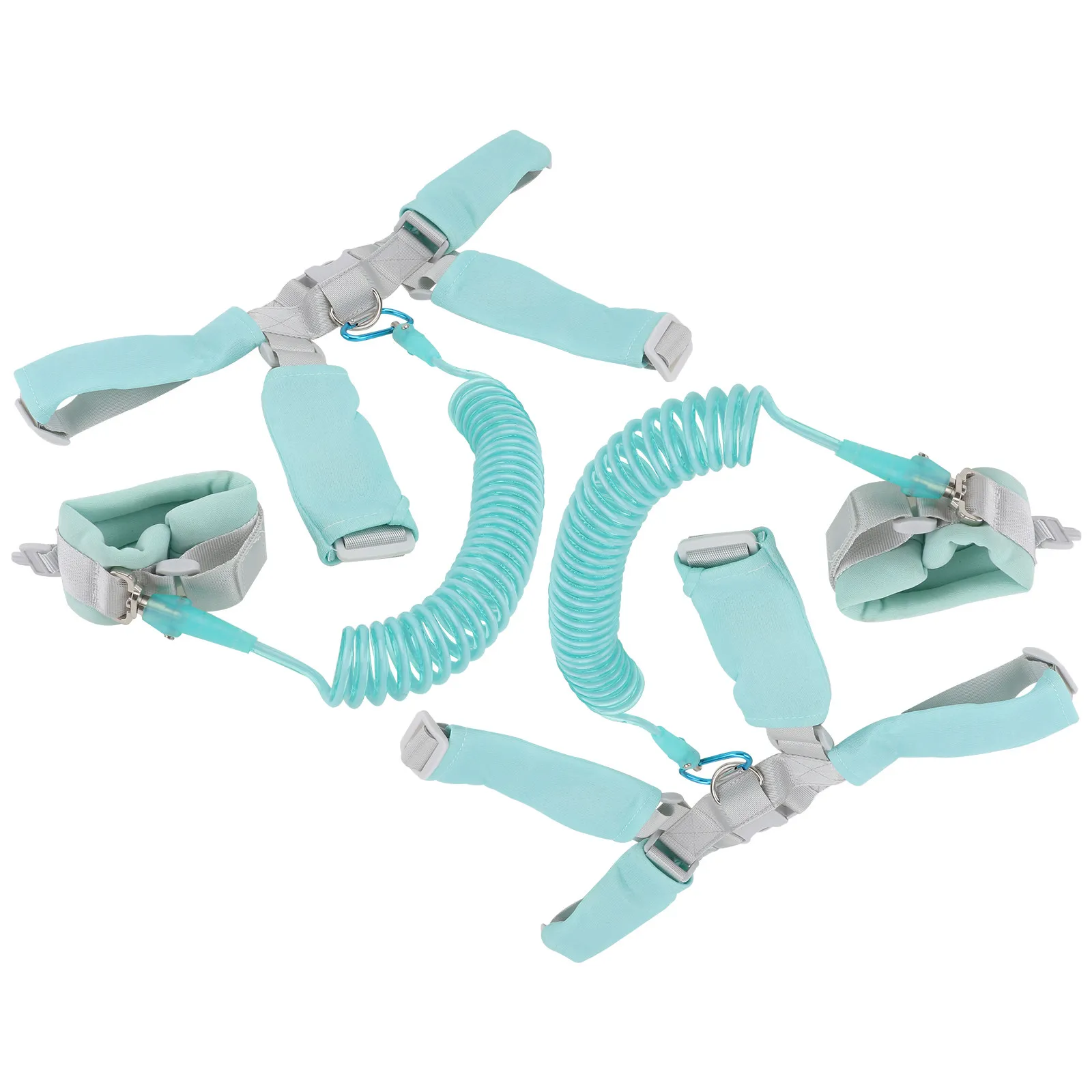 

1Set Kids Safety Harness Strap Anti Lost Wrist Leash Dual Use Shoulder and Bracelet Design Reflective Traction Rope 2M Sky-Blue
