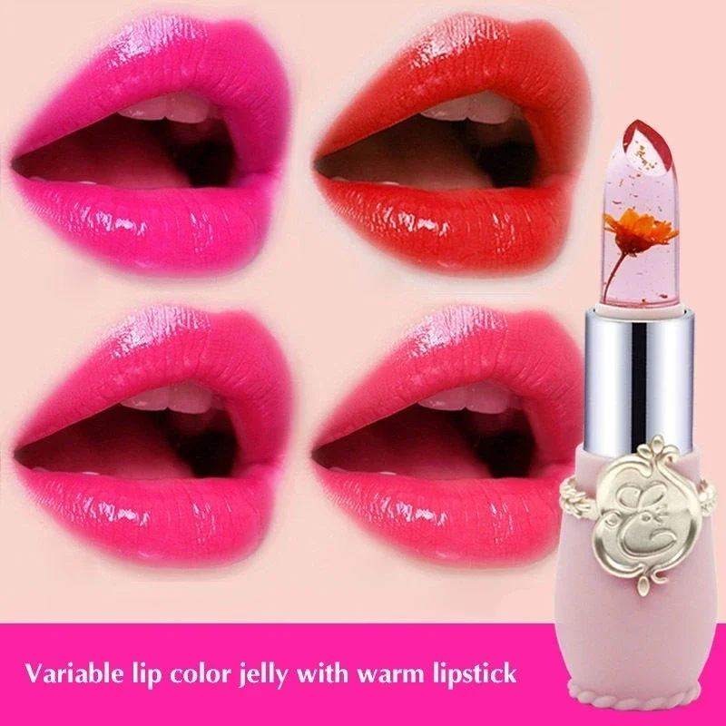 Kristall Gelee Blume Lippenstift Temperatur Farbwechsel Lip Balm Make-Up Feuchtigkeits Langlebige Magie Lippenstifte