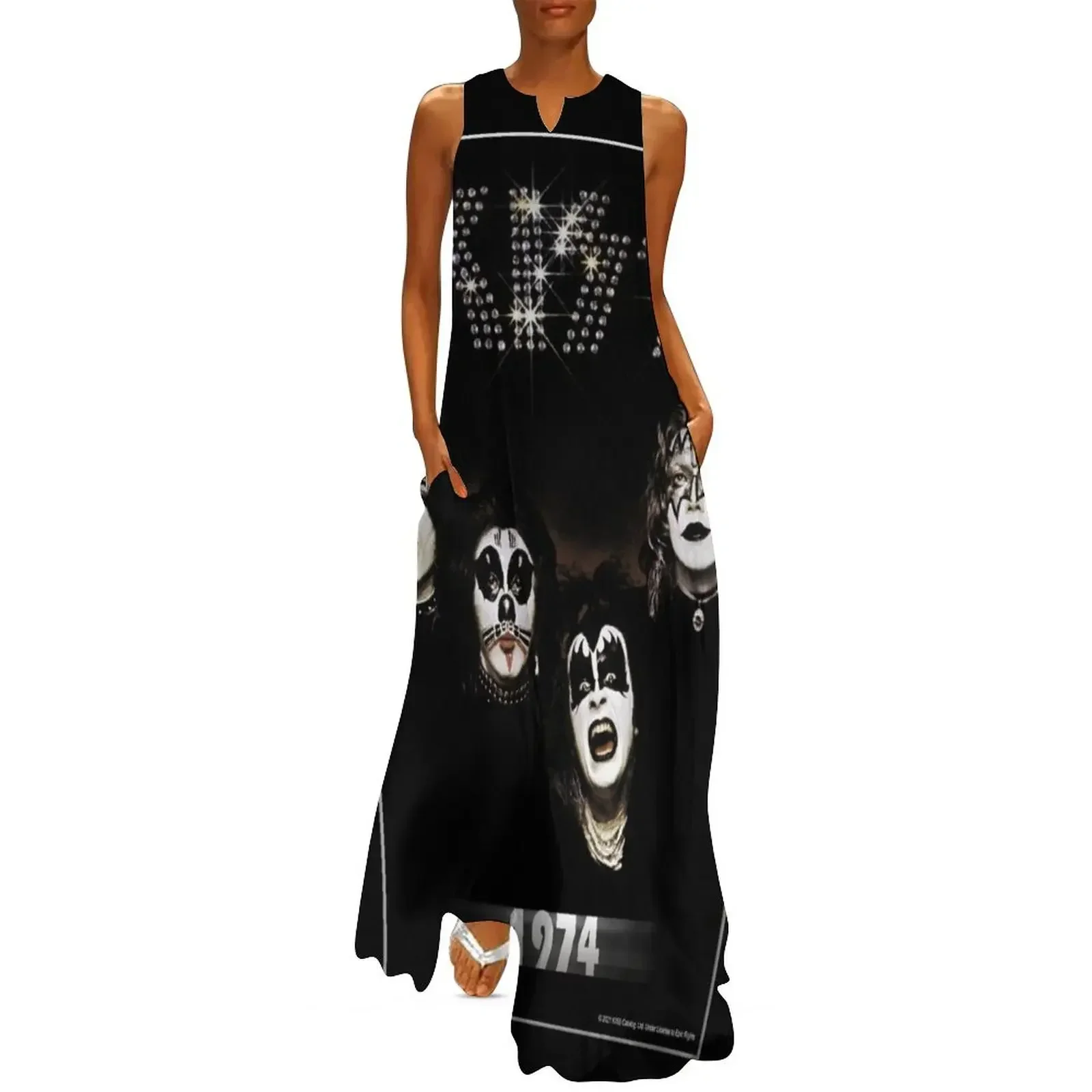 

KISS  the band - 1974 Album - Year Long Dress women's fashion dresses Women's skirt Female dress Dress