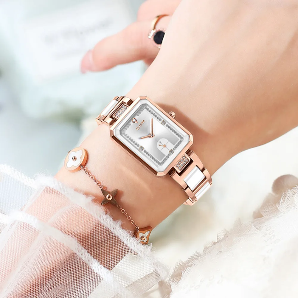 DOM-Montre à Quartz Ultra-Mince pour Femme, Bracelet en Acier Artisanal, Étanche à l'Eau de la Vie, Mode Unique, Simplicité et Décontracté